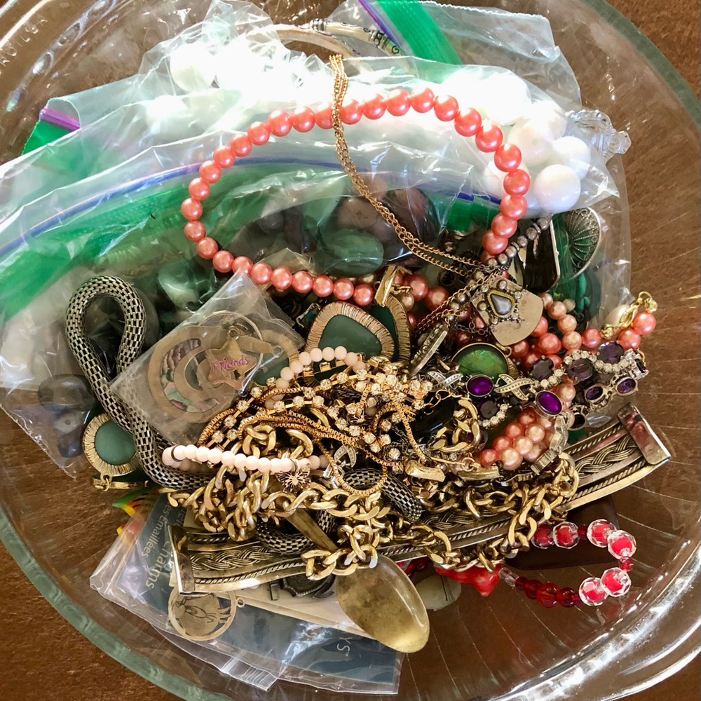 2 Lb + Lot Vintage To Modern Jewelry Wearable And Crafting